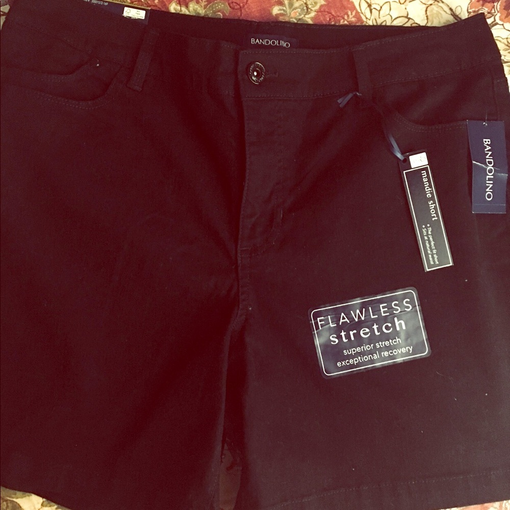 Black denim shorts NWT